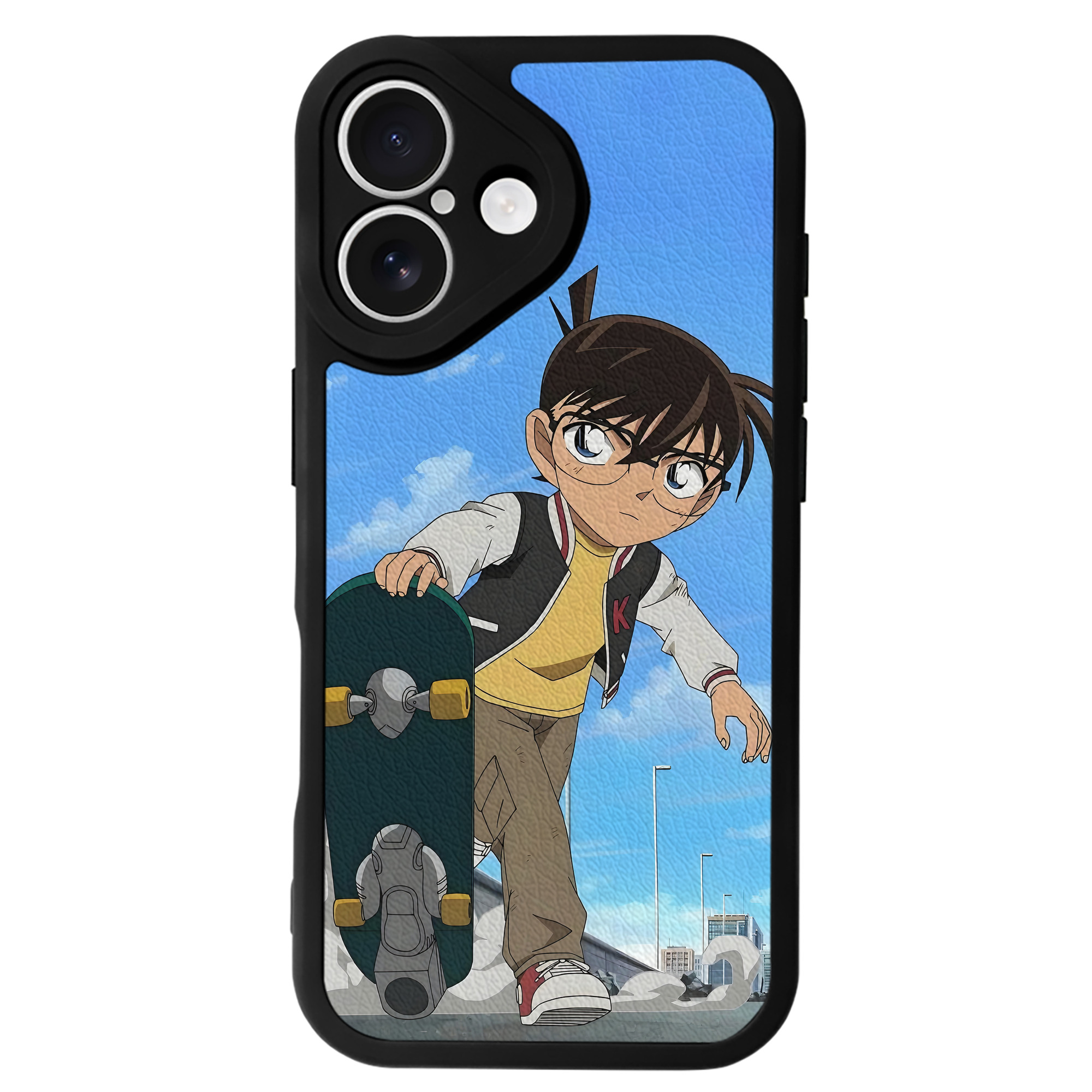 （画像用） 名探偵コナン Detective Conan 【iPhone 16シリーズ対応】シリコンスマホケース（レザー調） 材質：シリコン